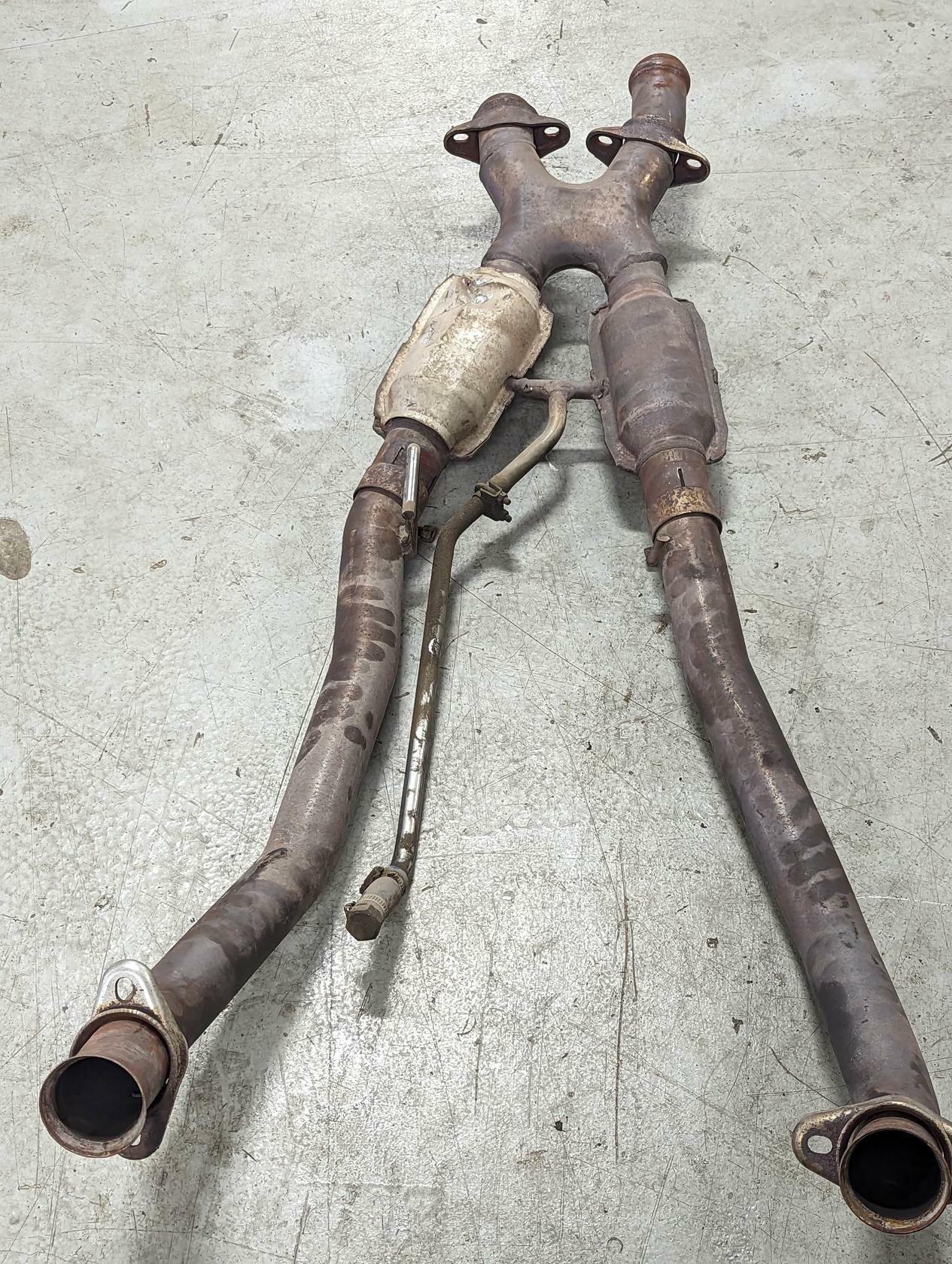 1979-93 Ford Mustang Bassani X-pipe Gutted Cats 157