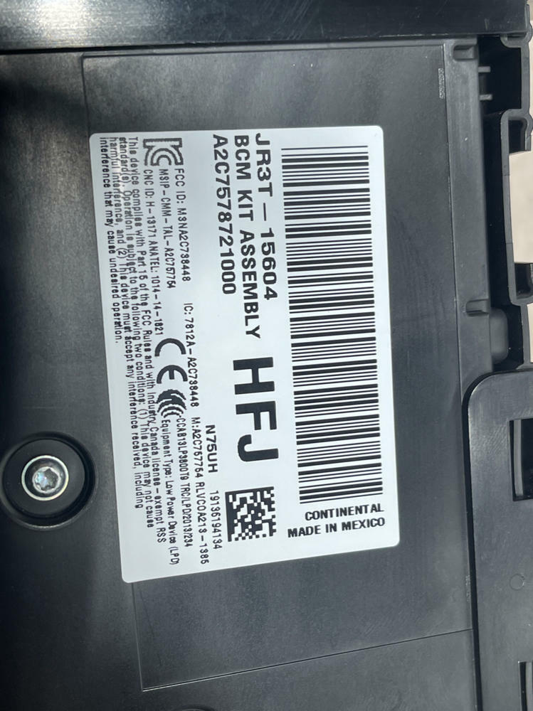 2019-23 Ford Mustang Body Control Module 10R80