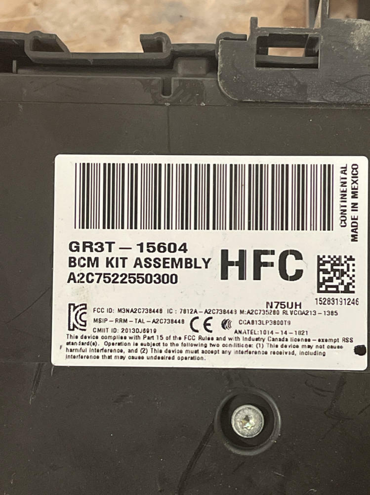 2015-17 Ford Mustang Body Control Module- for 6R80 256