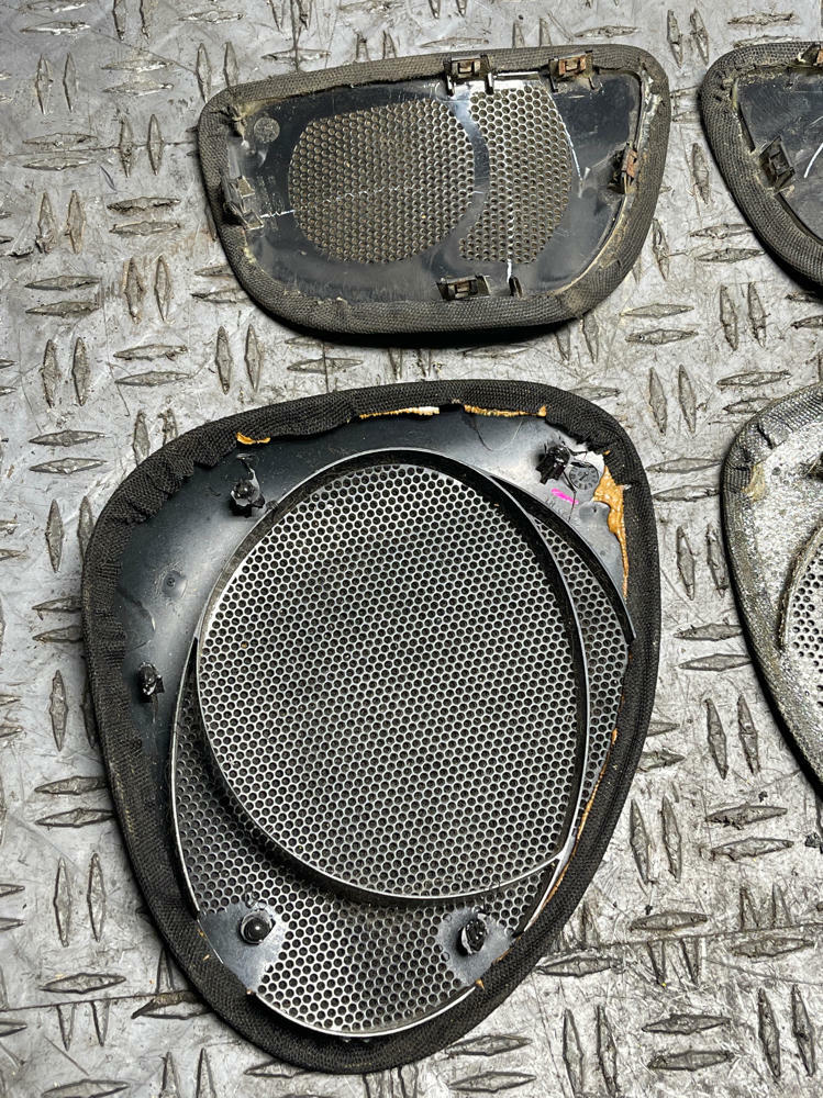 2003-04 Ford Mustang SVT Cobra Rear Qrtr Speaker Grilles Pair- Dark Charcoal 314