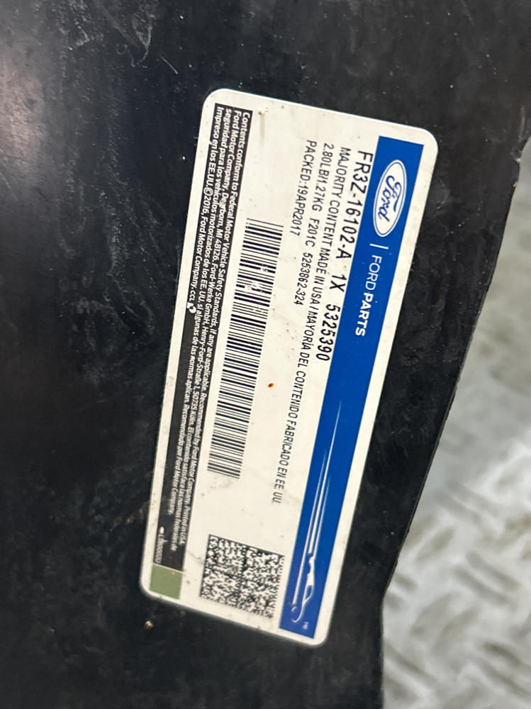 2015-17 Ford Mustang GT OEM Pass. Front RH Wheel Well- NON PERFORMANCE PACK 312
