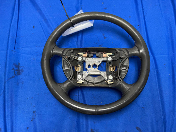 2003-04 Ford Mustang SVT Cobra Dark Charcoal Leather Steering Wheel 153