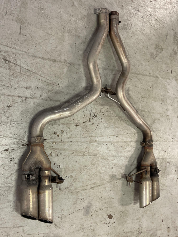 2015-17 Ford Mustang Cat Back No Mufflers w/ Quad Tips 210