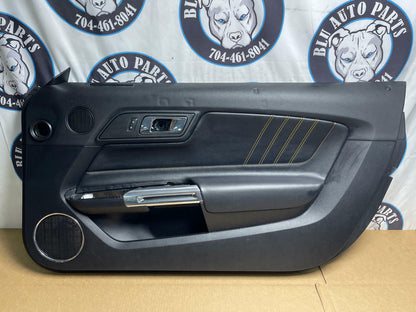 2015-23 Ford Mustang Door Panels Pair LH RH Yellow Stitching 210