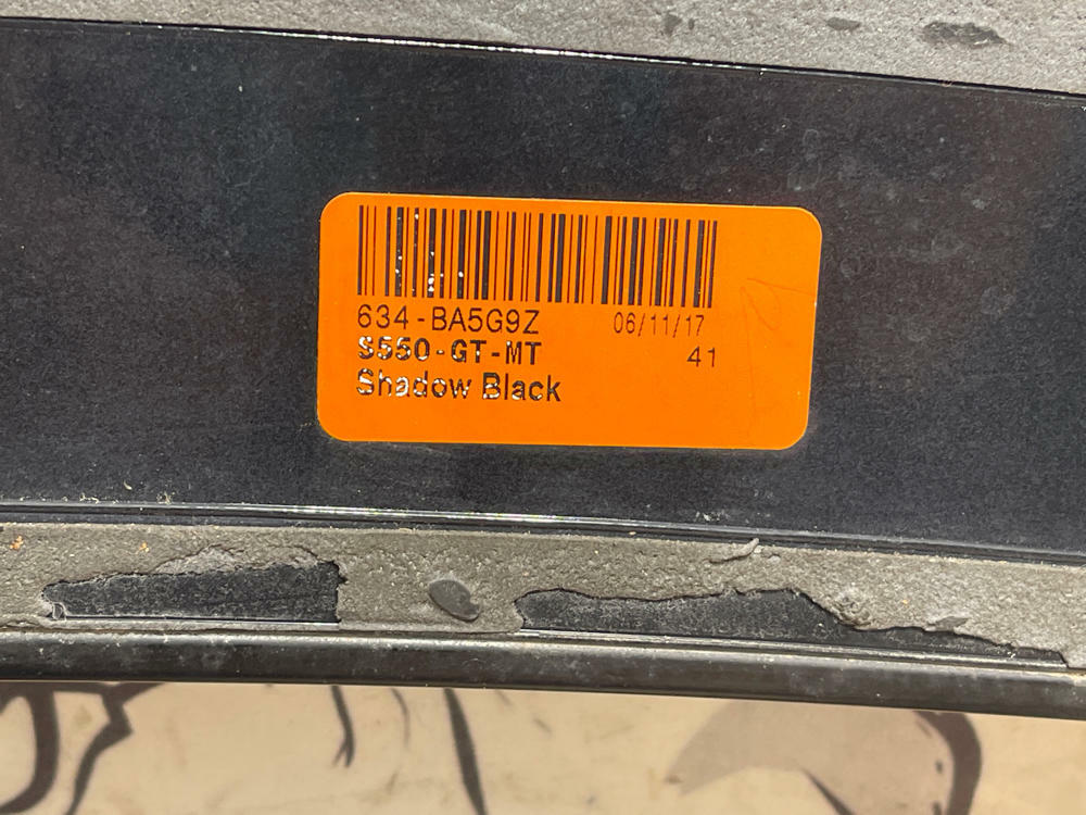 2015-17 Ford Mustang GT OEM Spoiler/ Lip Paint Code G1-Shadow Black  207