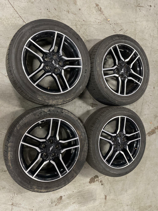 2018-23 Ford Mustang GT OEM 18" Black "Diamond Cut" Wheels 223