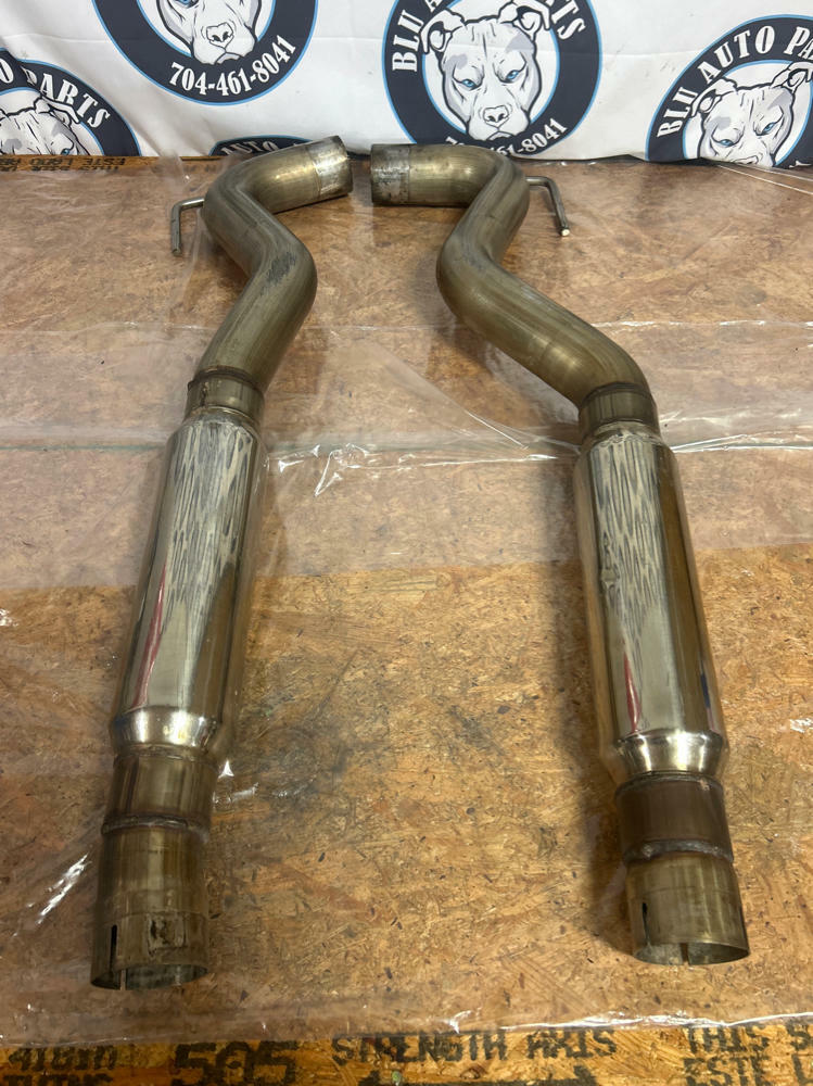 2015-17 Ford Mustang GT Aftermarket Stainless Resonator Pair 253
