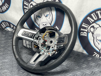 2015-17 Ford Mustang GT Premium Leather Steering Wheel- HEATED, M/T 269