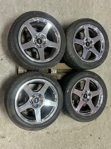2003-04 Ford Mustang SVT Cobra Replica 17" Chrome 17x9, 17x10.5 Wheels 272