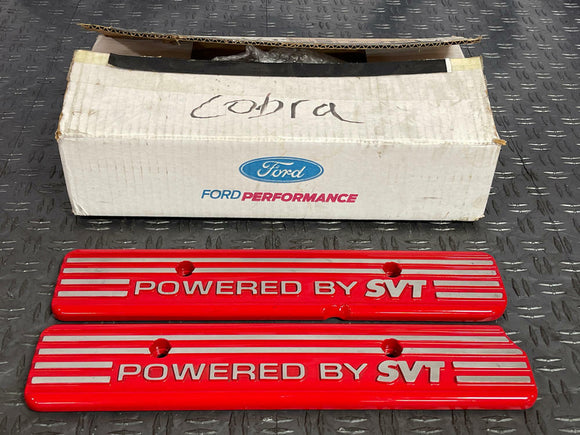 2007-14 Ford Mustang GT500 Coil Pack Cover Pair LH/RH- Powdercoat Red 276