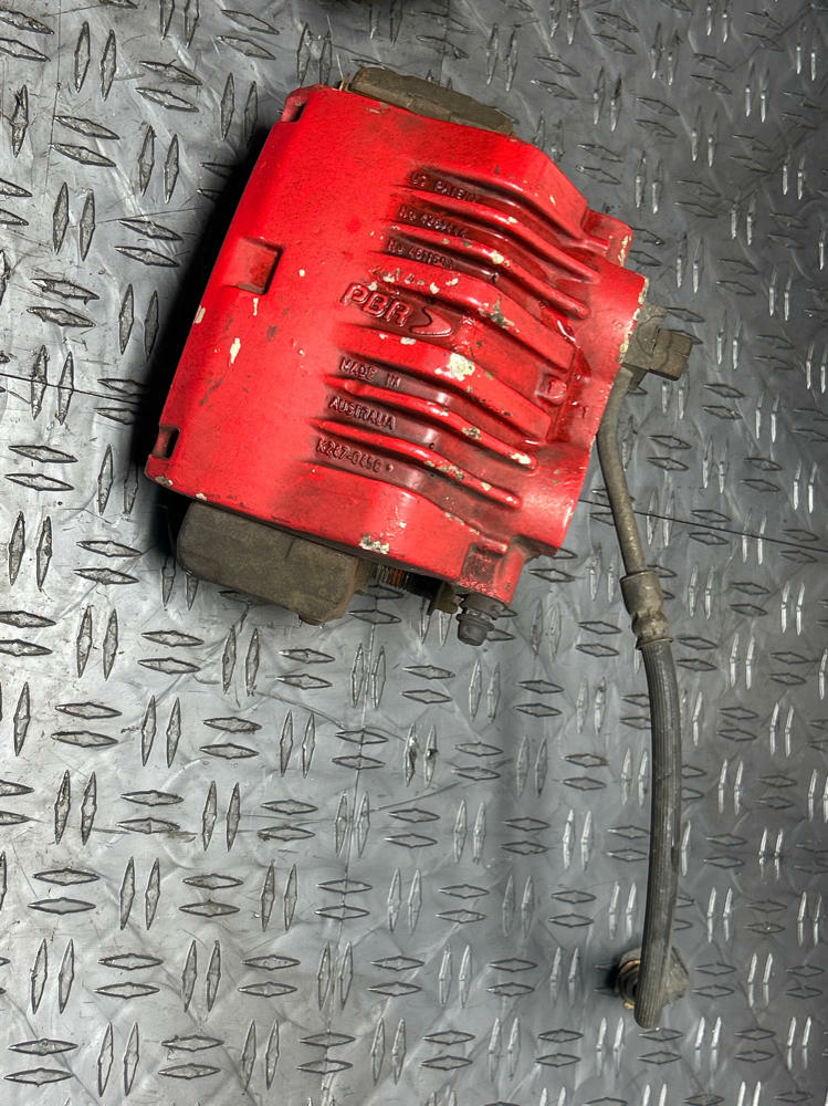 2001 Ford Mustang Bullitt Front Brake Caliper Pair (Red, made by PBR) 271