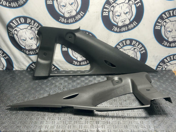 1999-04 Ford Mustang Interior Qrtr. Window Trim Pair- Dark Charcoal, COUPE 284