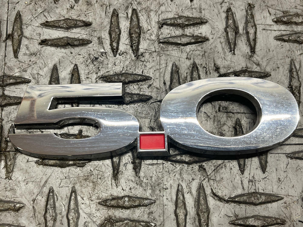 2015-23 Ford Mustang GT 5.0 Fender Badge Pair- CHROME 285