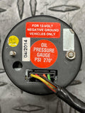 GlowShift Oil Pressure Gauge- WhiteFace 285