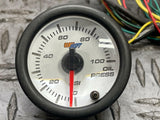 GlowShift Oil Pressure Gauge- WhiteFace 285