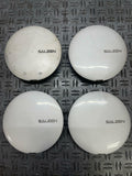 1987-93 Ford Mustang Silver Saleen Center Caps (x4)- FOR PONY WHEELS 285