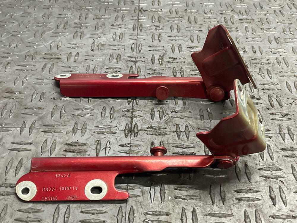 2011-14 Ford Mustang Hood Hinges (Ruby Red Metallic) 290