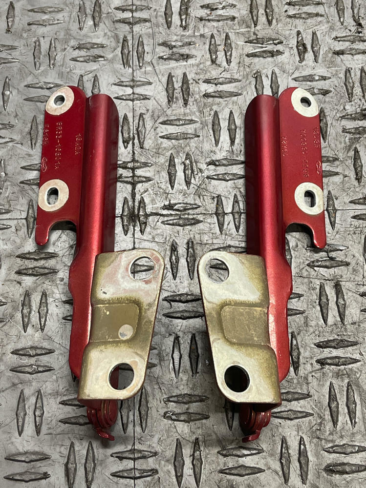 2011-14 Ford Mustang Hood Hinges (Ruby Red Metallic) 290