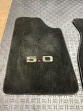 1987-93 Ford Mustang Aftermarket Black Floor Mats Set 117k Miles 289
