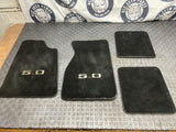1987-93 Ford Mustang Aftermarket Black Floor Mats Set 117k Miles 289