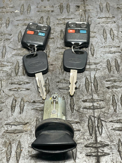 1999-04 Ford Mustang Roush GT Ignition Cylinder w/ 2 Keys & Fobs 293