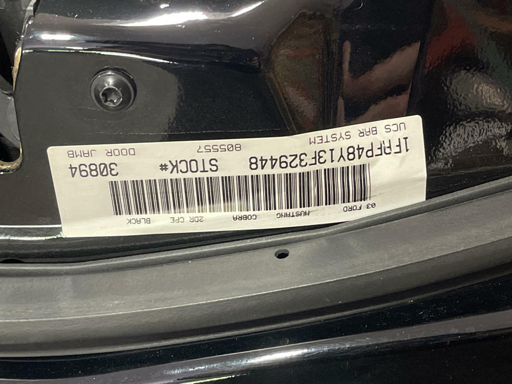 2003-04 Ford Mustang SVT Cobra Driver LH Door UA Black 36k Miles 305