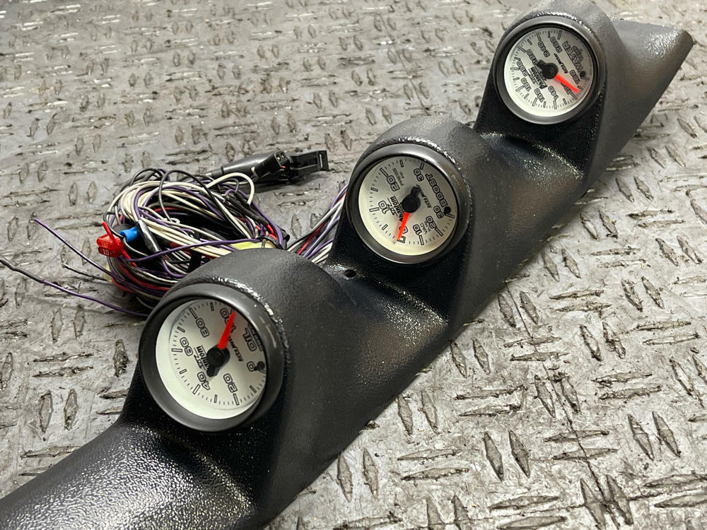 1979-93 Ford Mustang A-Pillar Triple Gauge Pod w/ Phantom Autometer Gauges 304