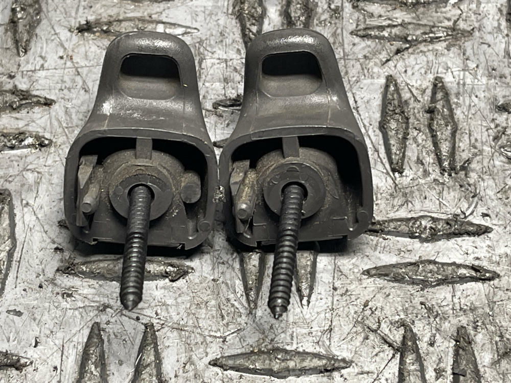 1999-04 Ford Mustang OEM Coat Hanger Clip Pair- for Coupe, Dark Charcoal 295