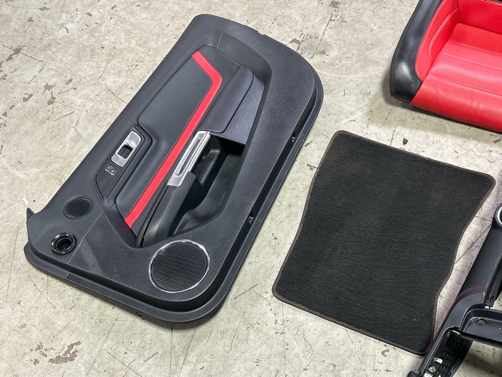 2018-23 Ford Mustang Show Stopper Red Interior Swap 310