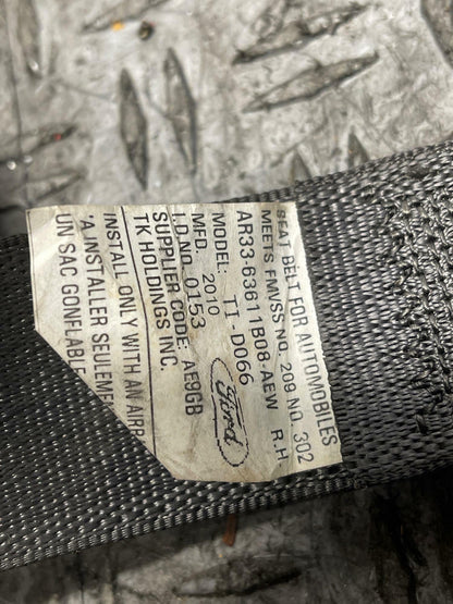 2011-14 Ford Mustang Passenger RH Front Coupe Seat Belt 61k Miles 294