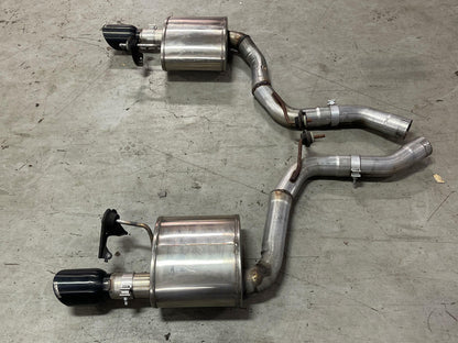 2015-17 Ford Mustang GT Corsa Axle Back Mufflers Pair- Black Tips, Dual Exit 317