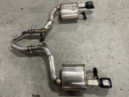 2015-17 Ford Mustang GT Corsa Axle Back Mufflers Pair- Black Tips, Dual Exit 317