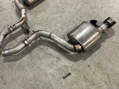 2015-17 Ford Mustang GT Corsa Axle Back Mufflers Pair- Black Tips, Dual Exit 317