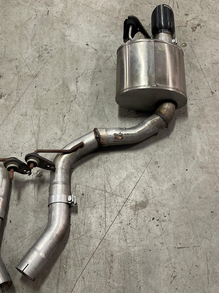 2015-17 Ford Mustang GT Corsa Axle Back Mufflers Pair- Black Tips, Dual Exit 317