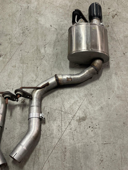 2015-17 Ford Mustang GT Corsa Axle Back Mufflers Pair- Black Tips, Dual Exit 317