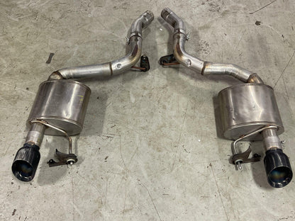 2015-17 Ford Mustang GT Corsa Axle Back Mufflers Pair- Black Tips, Dual Exit 317