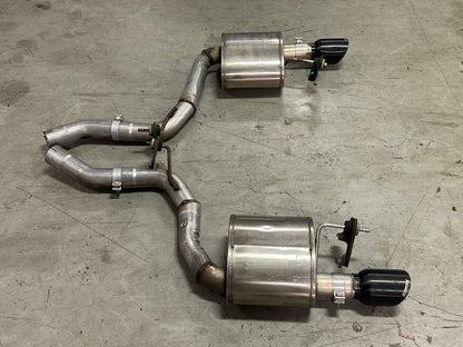 2015-17 Ford Mustang GT Corsa Axle Back Mufflers Pair- Black Tips, Dual Exit 317