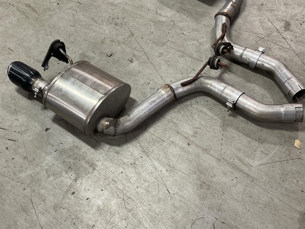2015-17 Ford Mustang GT Corsa Axle Back Mufflers Pair- Black Tips, Dual Exit 317