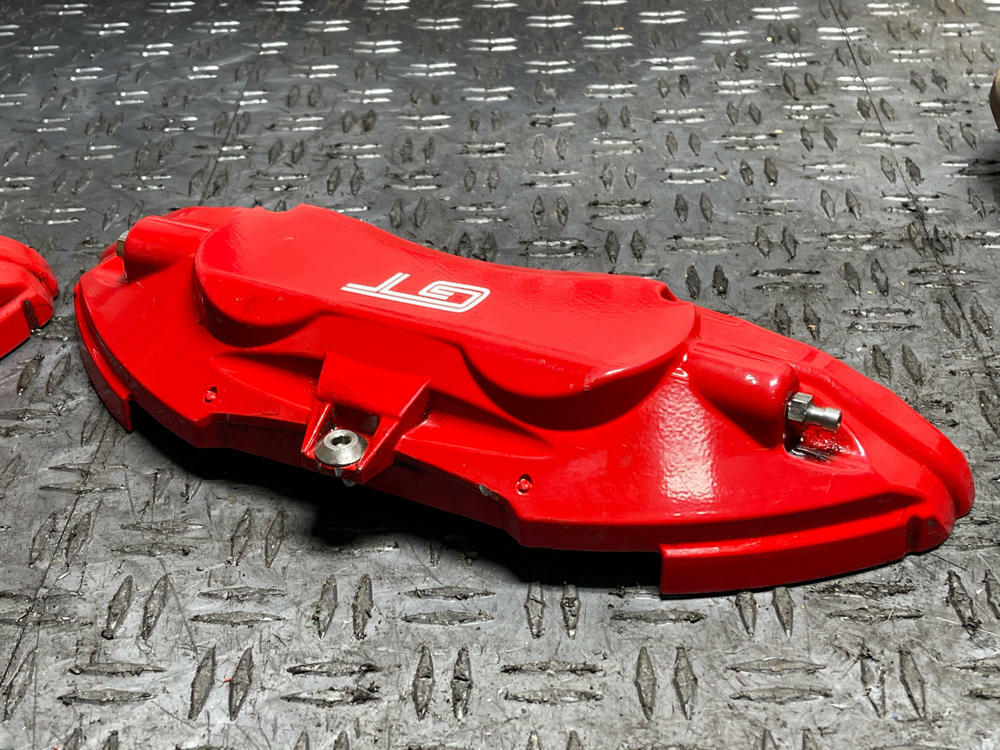 2015-17 Ford Mustang GT Front Brake Caliper Red Faux Covers 317