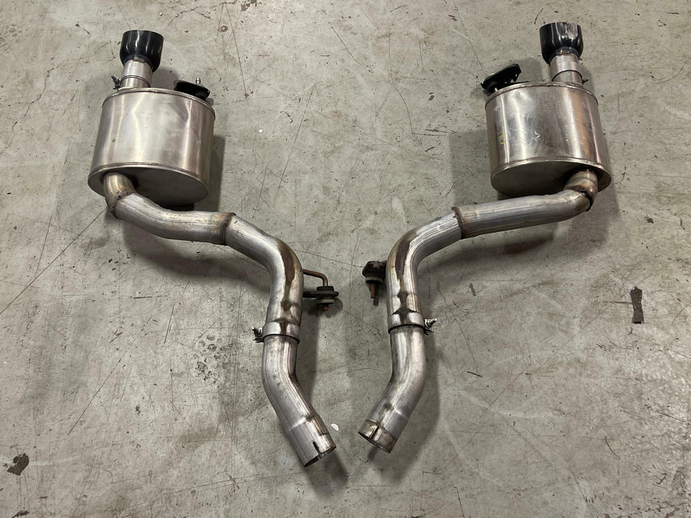 2015-17 Ford Mustang GT Corsa Axle Back Mufflers Pair- Black Tips, Dual Exit 317