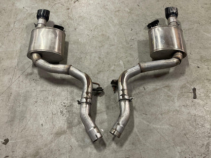 2015-17 Ford Mustang GT Corsa Axle Back Mufflers Pair- Black Tips, Dual Exit 317