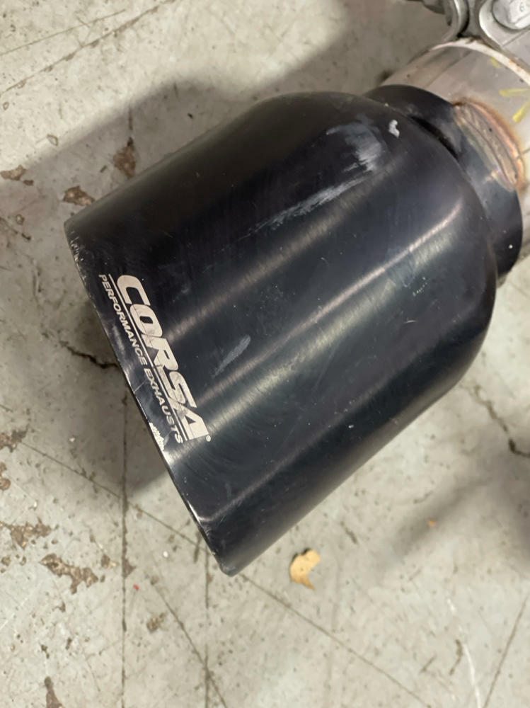 2015-17 Ford Mustang GT Corsa Axle Back Mufflers Pair- Black Tips, Dual Exit 317