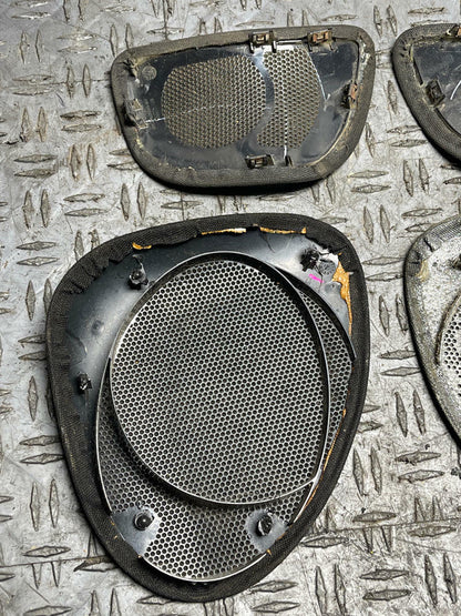 2003-04 Ford Mustang SVT Cobra Rear Qrtr Speaker Grilles Pair- Dark Charcoal 314