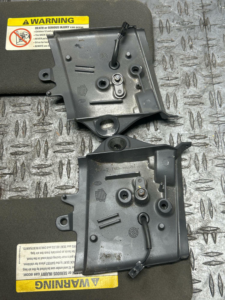 2003-04 Ford Mustang SVT Cobra Convertible Sunvisors Pair- Dark Charcoal 314