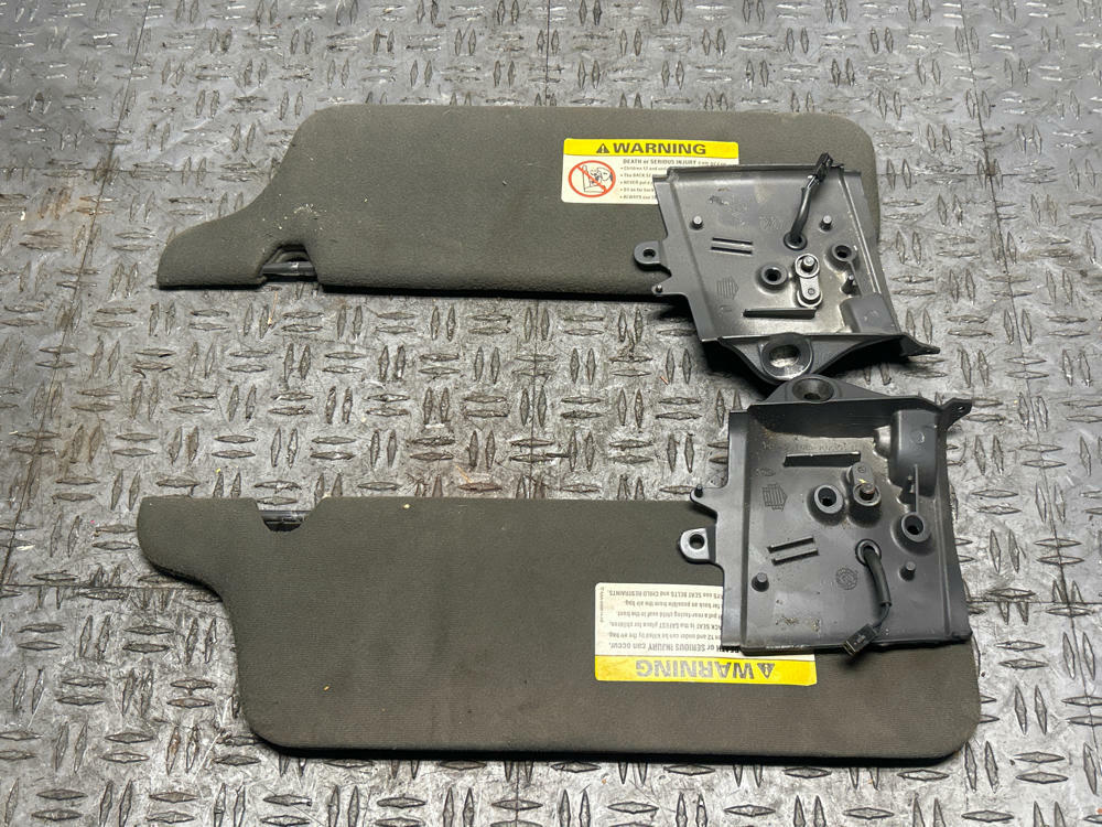 2003-04 Ford Mustang SVT Cobra Convertible Sunvisors Pair- Dark Charcoal 314