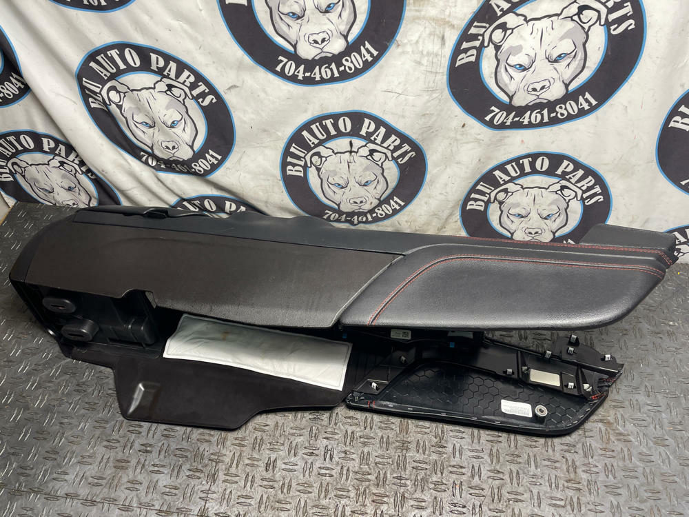 2018-23 Ford Mustang GT Premium Leather Center Console- Red Stitching 310