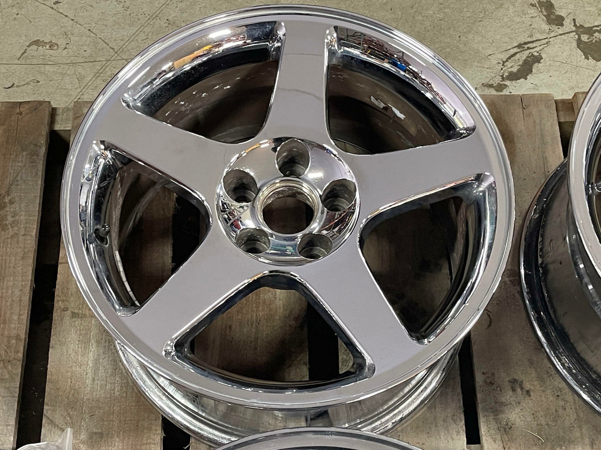 2003-04 Ford Mustang SVT Cobra OEM Chrome Wheel Set 315