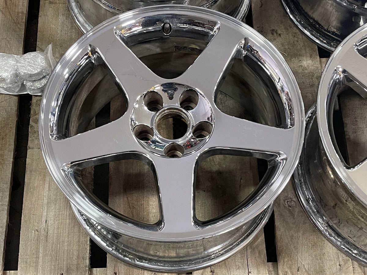 2003-04 Ford Mustang SVT Cobra OEM Chrome Wheel Set 315