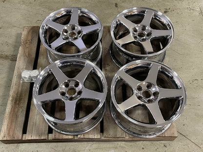 2003-04 Ford Mustang SVT Cobra OEM Chrome Wheel Set 315