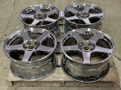 2003-04 Ford Mustang SVT Cobra OEM Chrome Wheel Set 315